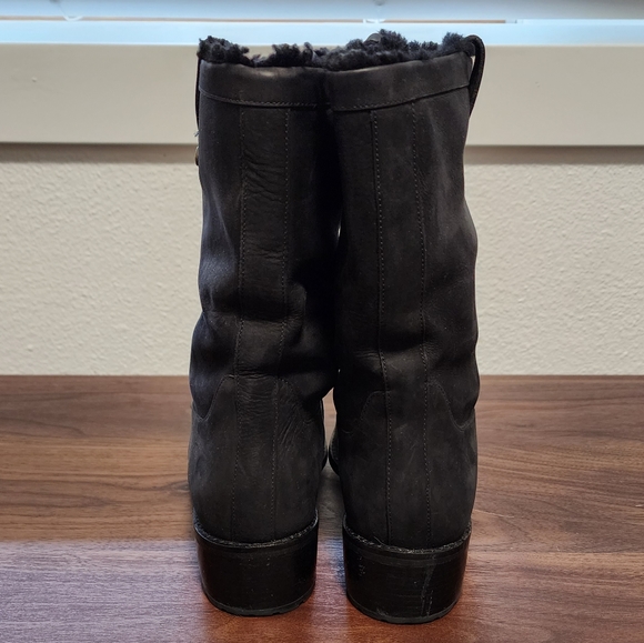 Cole Haan Jessup Moto Black Suede Boots - Picture 4 of 11